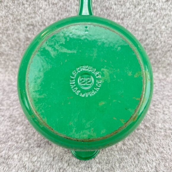 Le Creuset #22 8 inch Multifunction Enameled Green Cast Iron Saucepan Pot NO LID - Picture 9 of 10
